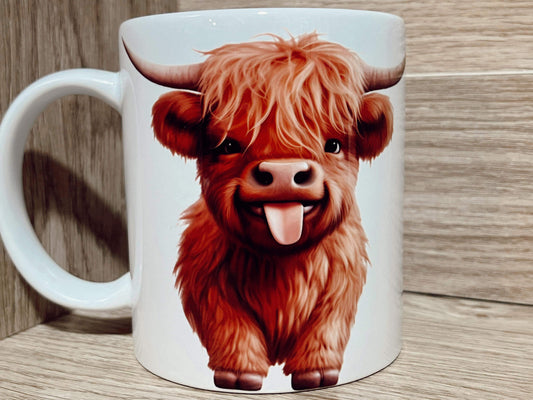 Highland cow mugs click to see more designs